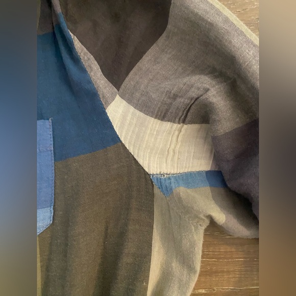 Anthropologie Vintage Retro Moulinette Soeurs Reed Blue Plaid Shirt Dress Pinup - Picture 7 of 8